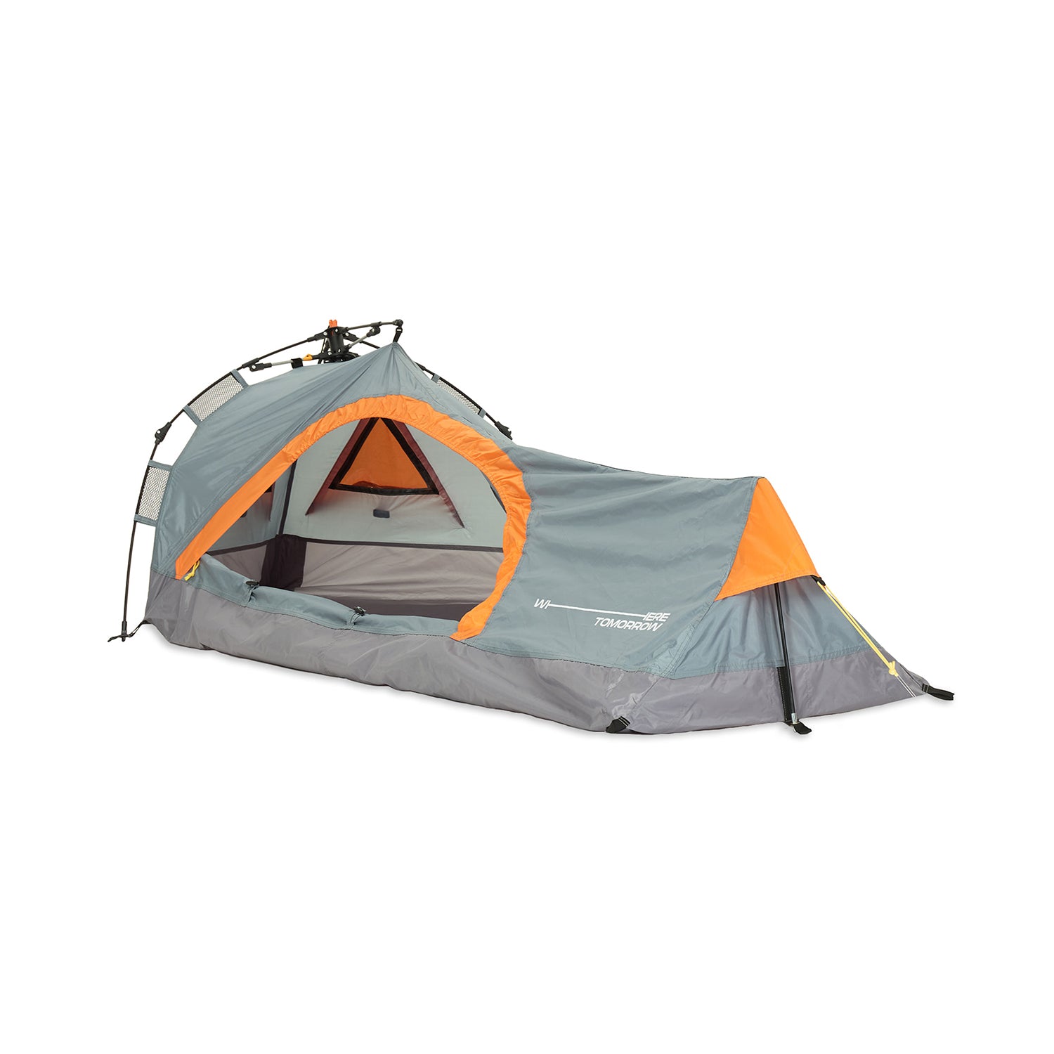 1-Personen-Zelt - Dreieck - 225x100x57 cm - Grau, ultraleichtes Wanderzelt mit schnellem Quick Up Aufbau und effektivem Schutz vor Wetter.