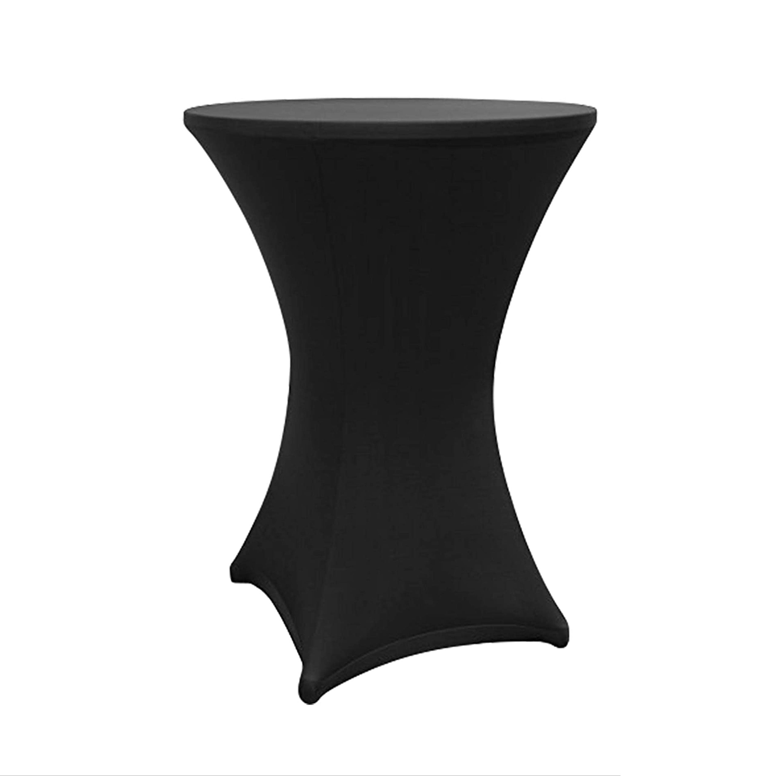 Stehtischhusse - Tisch Bezug - Husse - Ø 80-85 cm - Schwarz, schmutzabweisend, abwischbar, maschinenwaschbar, perfekte Passform für Stehtische.