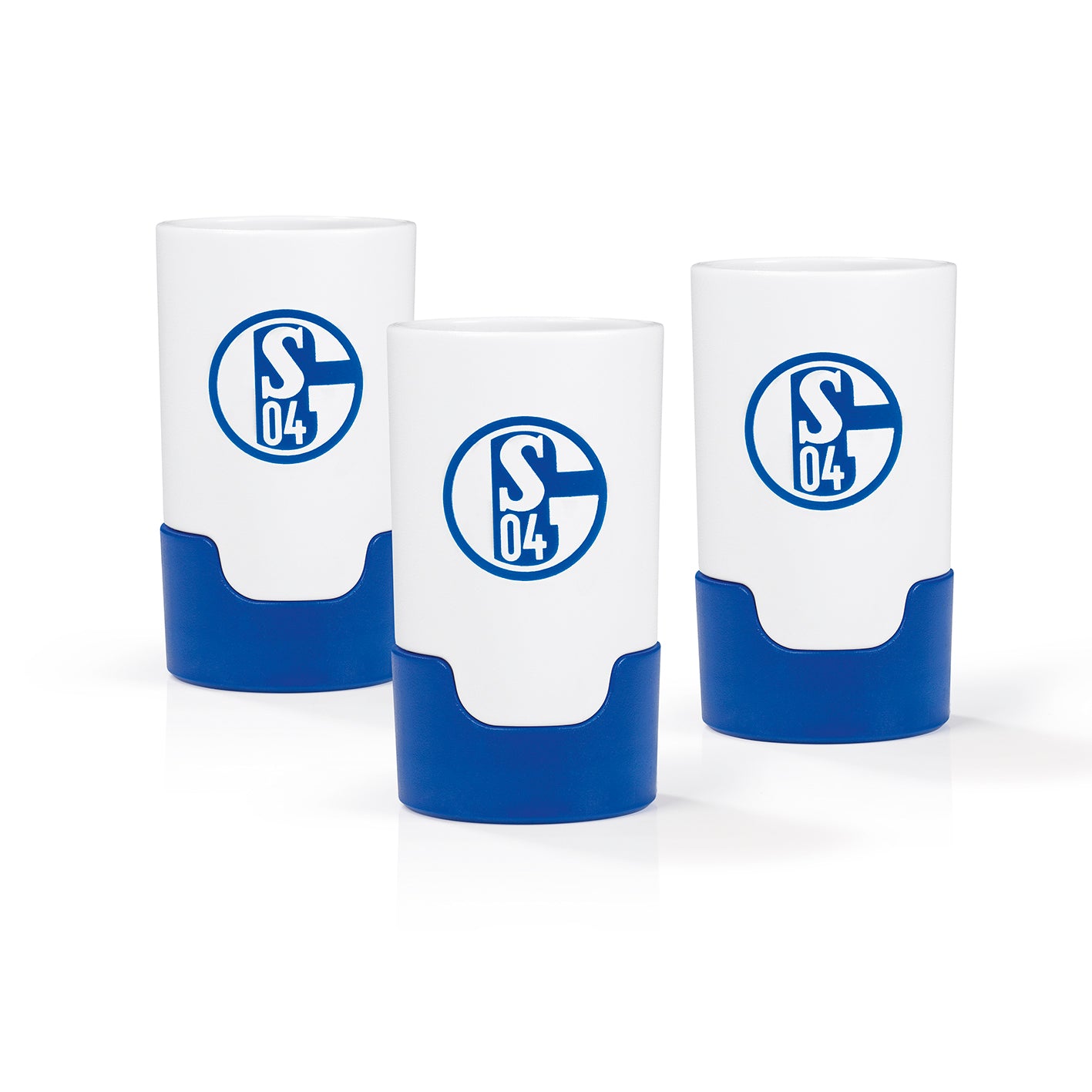 Bier-Aufbereiter im FC Schalke 04-Design 3er-Set für milden Biergeschmack und Schutz vor Insekten bei Flaschenbier.