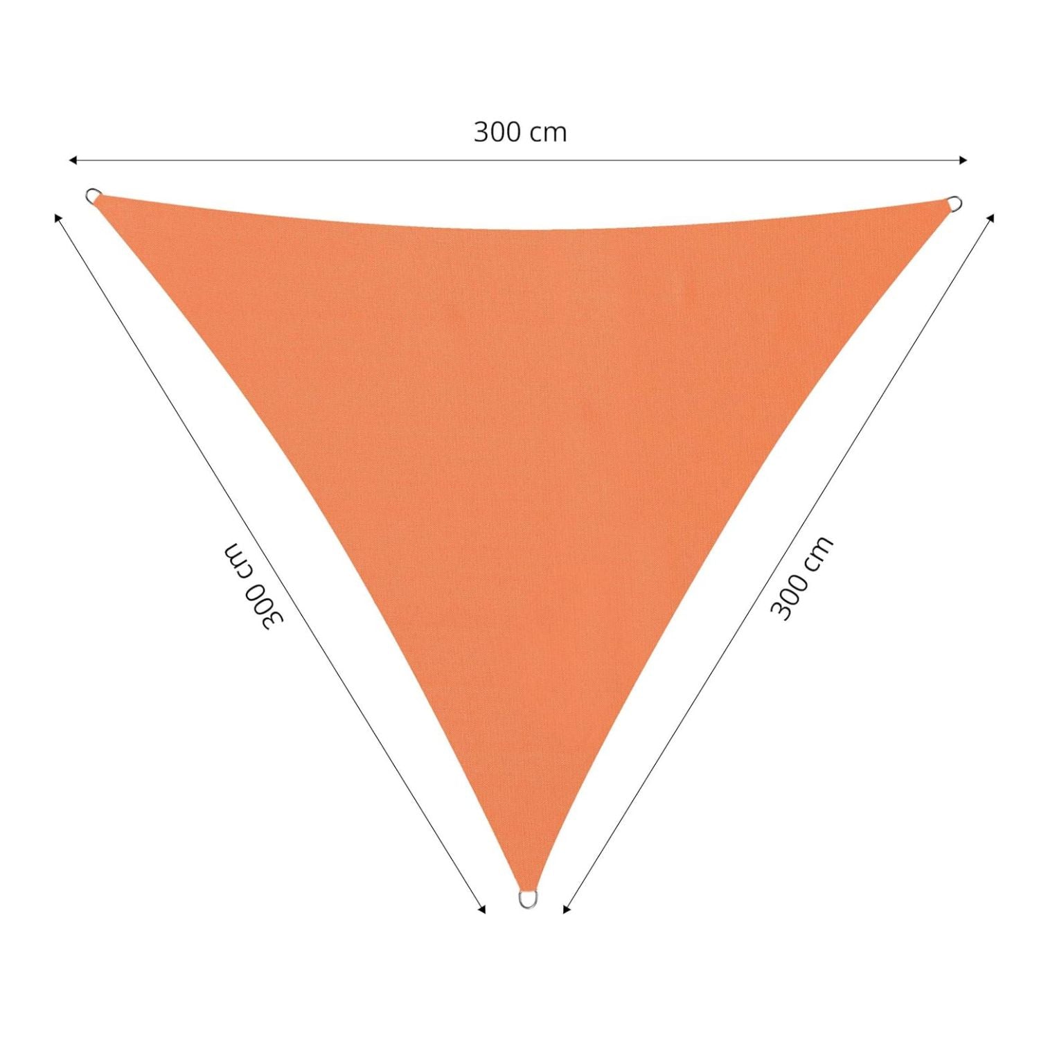 Sonnensegel Polyester - Quadrat 3 x 3 Meter - Gelb, stabiles Material, UV-Schutz 30+, inklusive Befestigungsseile und rostfreier Ringe