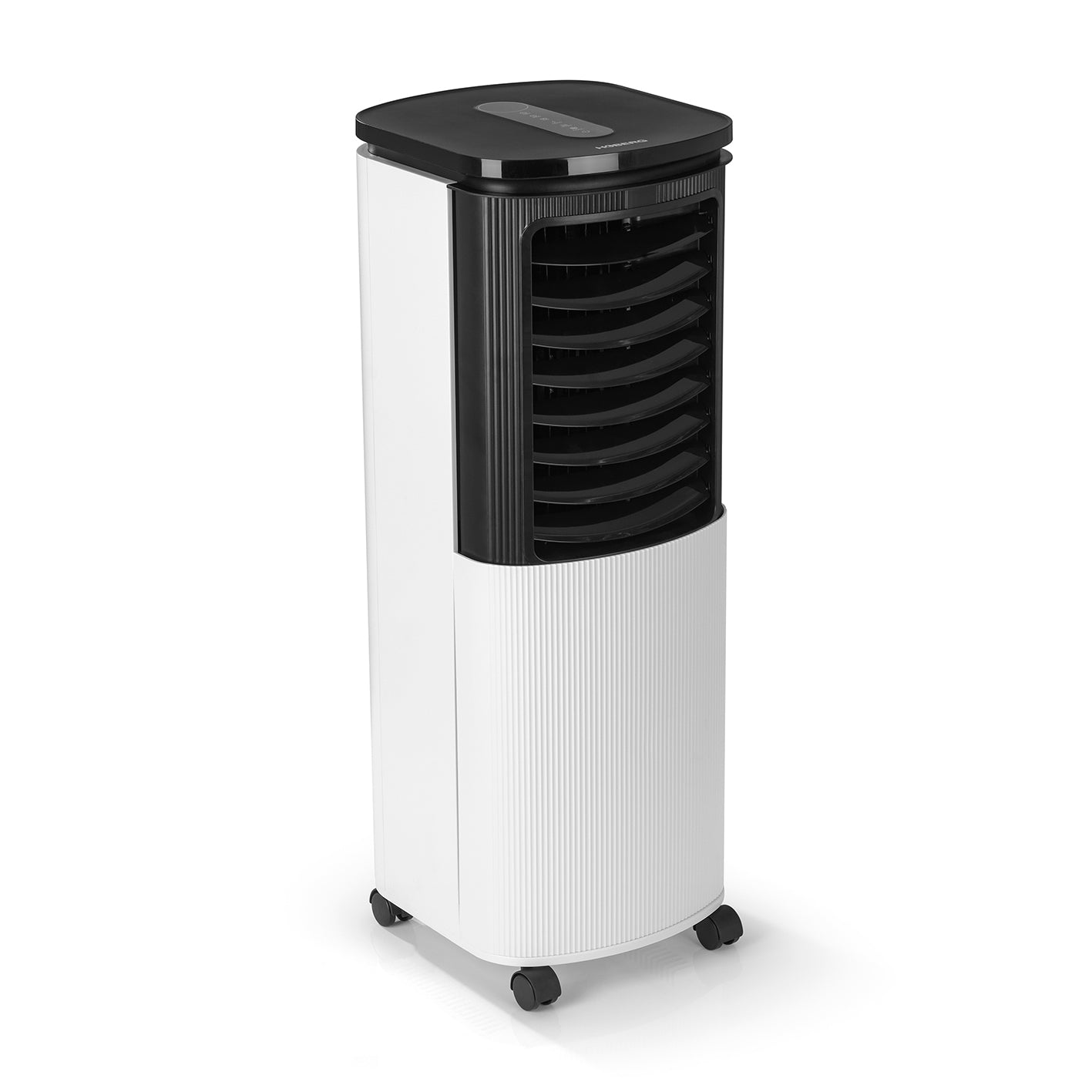 Luftkühler mit Peltier-Element, kompakt, mit 4 Geschwindigkeitsstufen, Timer, Schlafmodus und Schwenkfunktion für frische Luft.