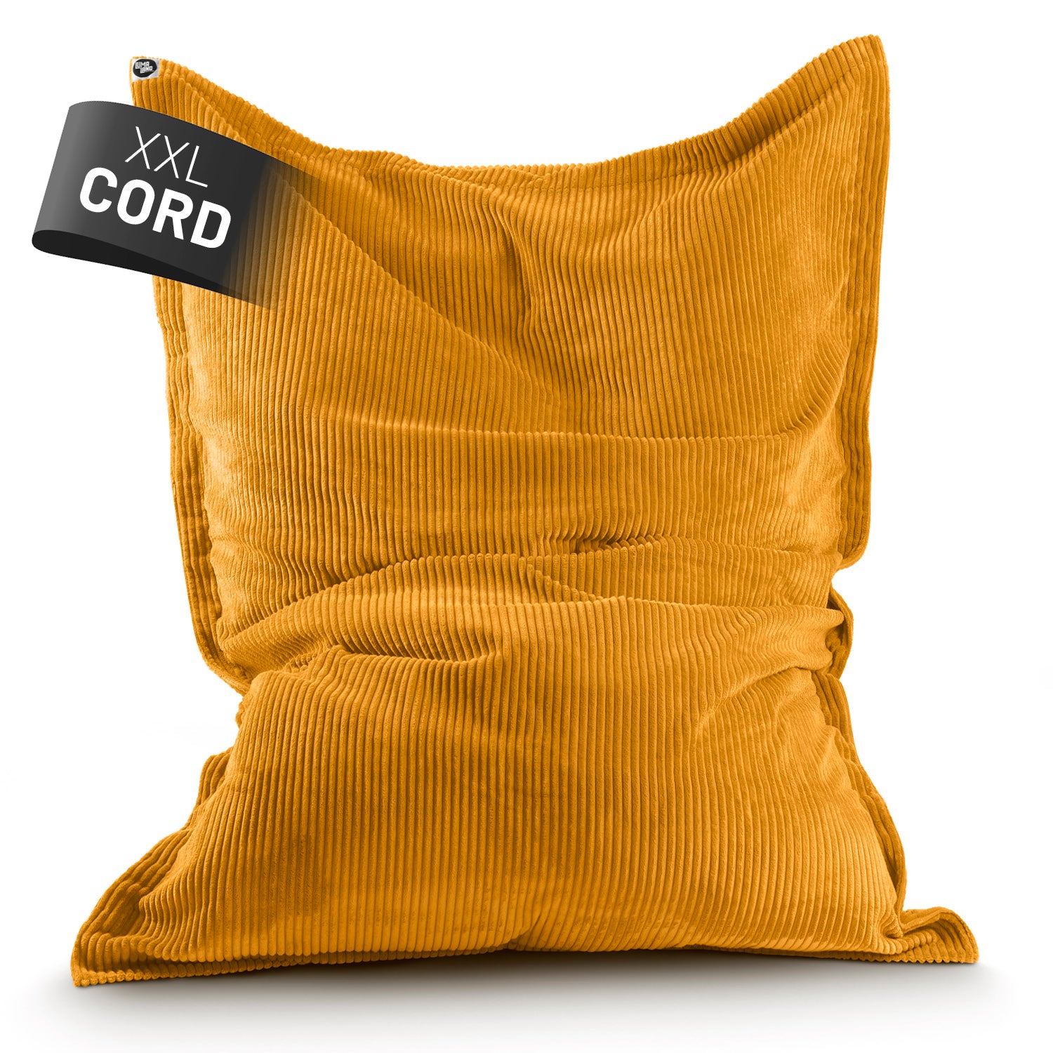 Sitzsack Classic XXL aus der LUMALAND Cord-Reihe 380 L in Senfgelb mit robustem Cord-Bezug und extra großem Komfort 140 x 180 cm
