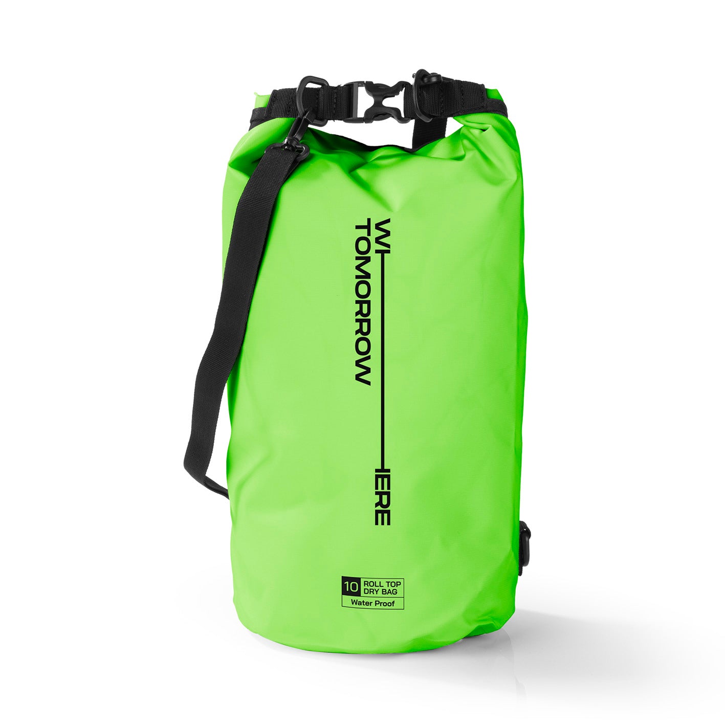Dry Bag 10L - Style 02 - Grün, wasserdichter Rucksack mit Rolltop, robust und ideal für Outdoor-Abenteuer.