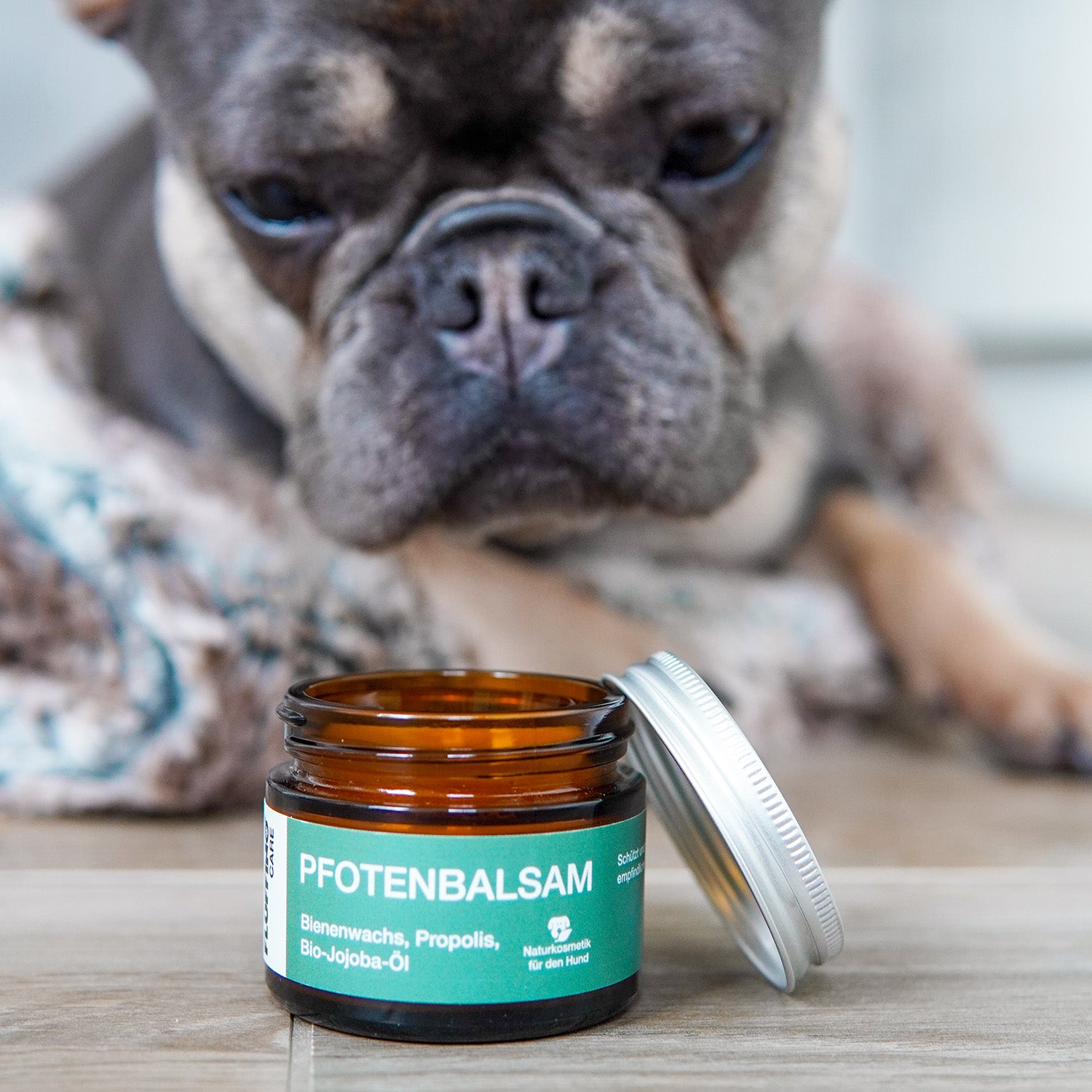 Pfotenbalsam - 50 ml - 100% natürlicher Pfotenschutz mit Bienenwachs, Propolis und Bio-Jojobaöl für Hunde.