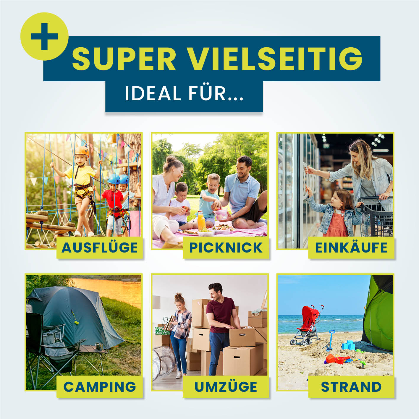 Faltbarer Bollerwagen - Rot, vielseitig nutzbar für Ausflüge, Picknick, Einkäufe, Camping, Umzüge und Strand, robust und praktisch.