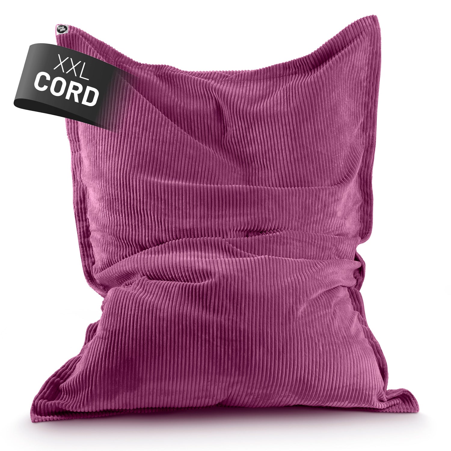 Sitzsack Classic XXL aus der LUMALAND Cord-Reihe - 380 L - 140 x 180 cm - Weinrot mit weichem, geripptem Cord-Bezug und XXL-Größe.