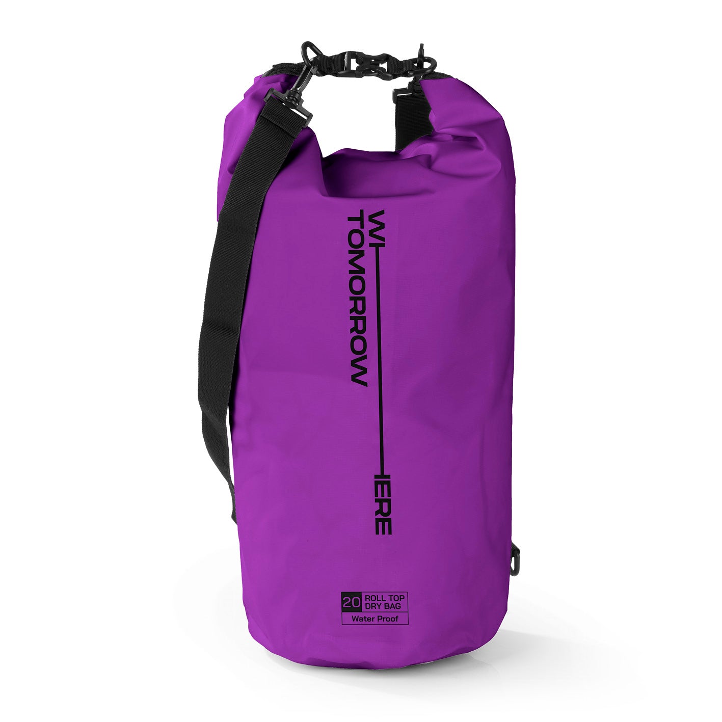 Dry Bag 20L - Style 02 - Lila, wasserdichter, robuster Rucksack mit Rolltop-Verschluss und verstellbarem Schultergurt für Outdoor-Abenteuer.