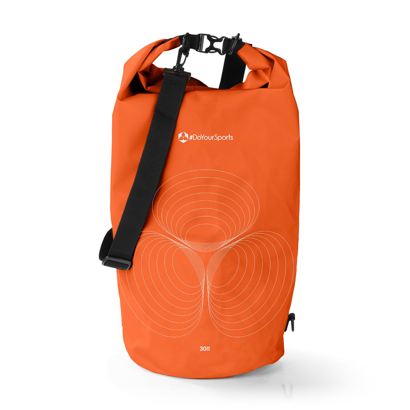 Dry Bag 30L - Orange wasserdichter, robuster Outdoor-Rucksack mit Rolltop-Verschluss und verstellbarem Schultergurt für Abenteuer.