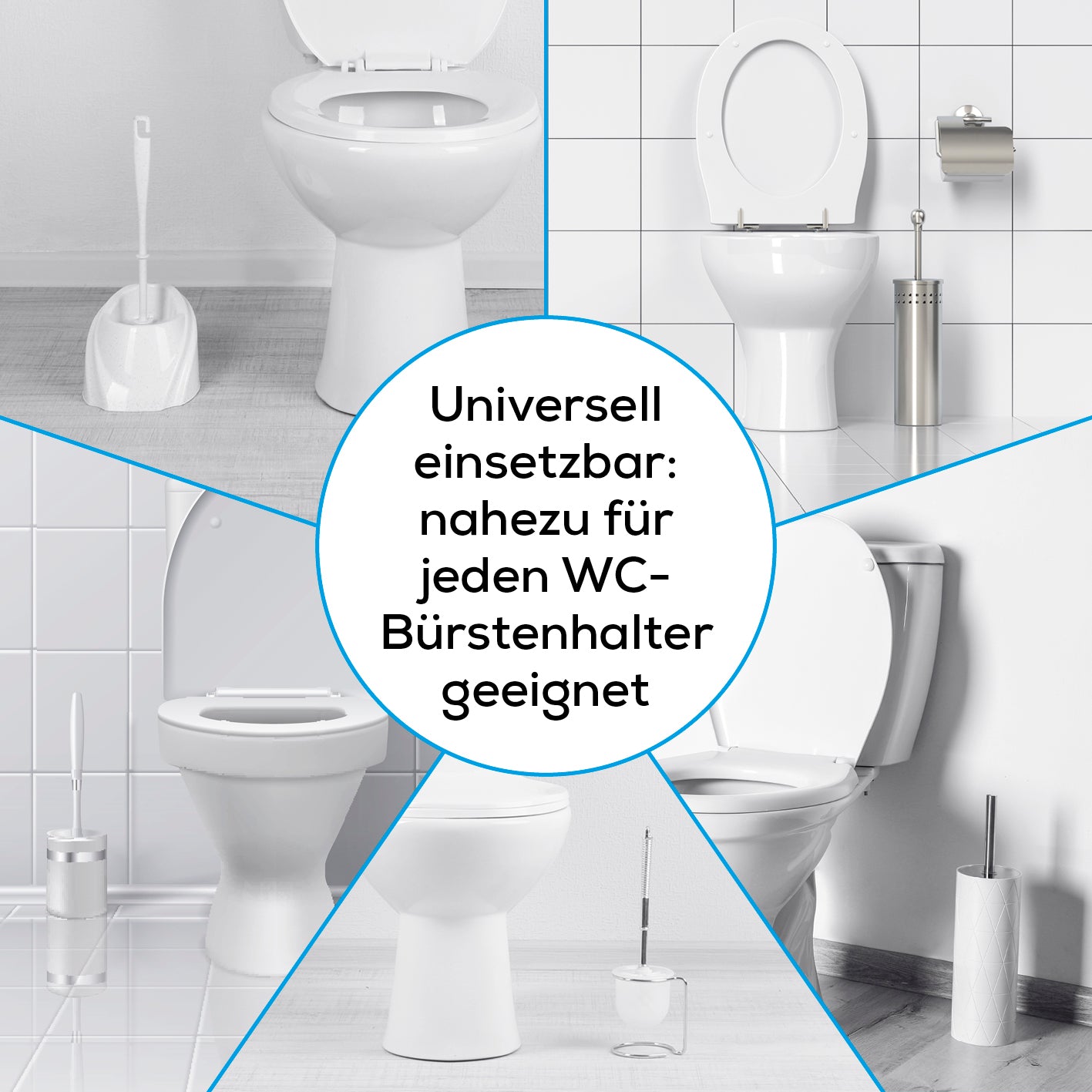 Anti-Nässe-Pad - Einsatz für WC-Bürstenhalter - 30er-Set, universell für fast jeden WC-Bürstenhalter gegen Tropfwasser und Gerüche.