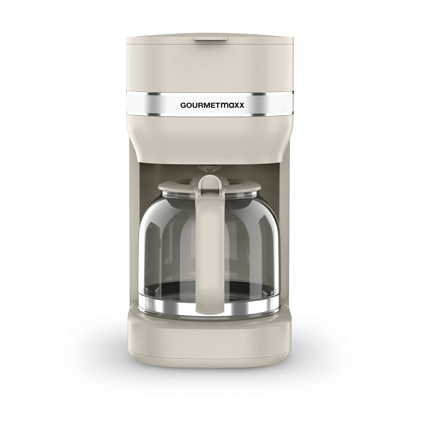 Kaffeemaschine mit Glaskanne & Warmhaltefunktion - 1,5 l - Vanille mit Antitropf-Vorrichtung und beleuchtetem An-/Ausschalter.