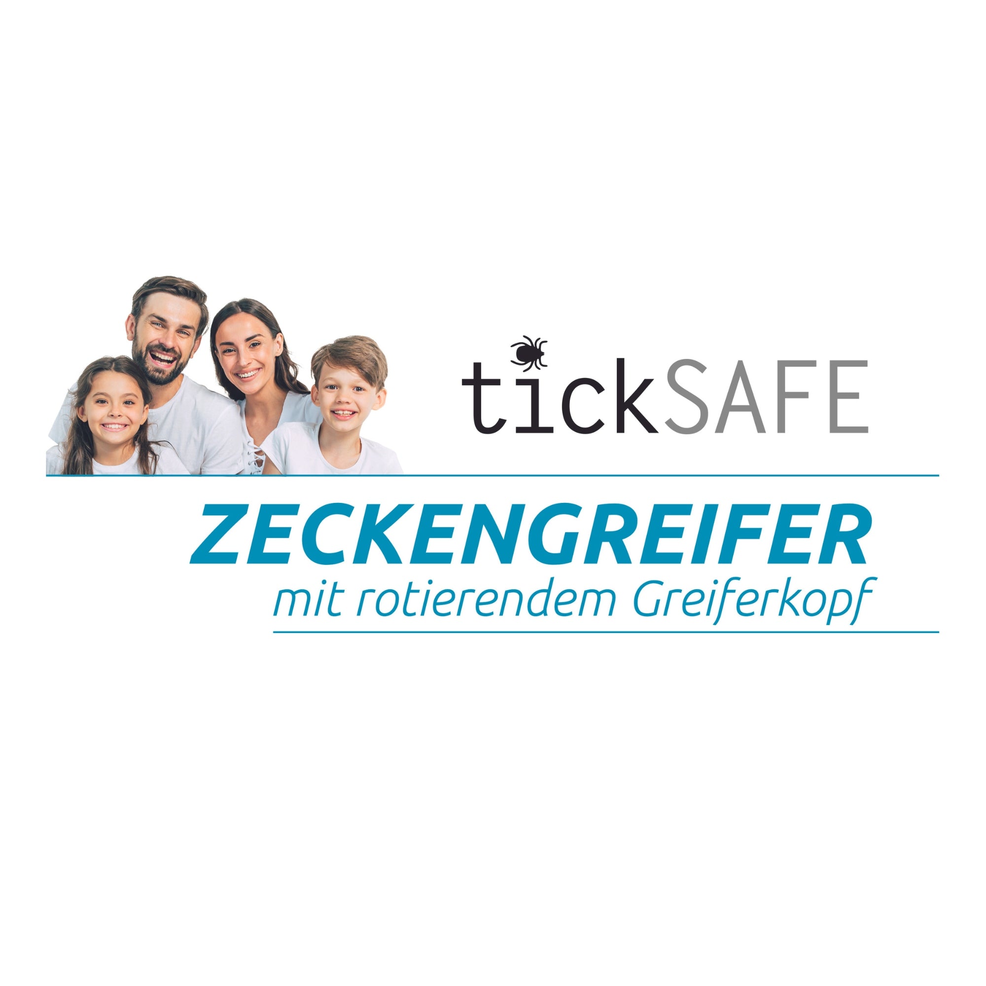 Zeckengreifer für Menschen mit rotierendem Greiferkopf - 2er-Set für sanfte und präzise Zeckenentfernung bei der ganzen Familie.