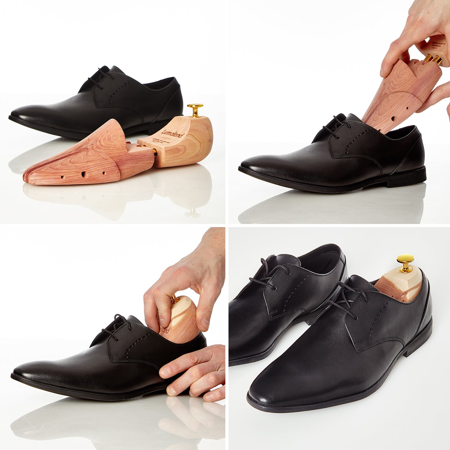 Schuhspanner unisex - Zedernholz - Größe 44/45 zur optimalen Schuhform und Feuchtigkeitsaufnahme bei Lederschuhen.