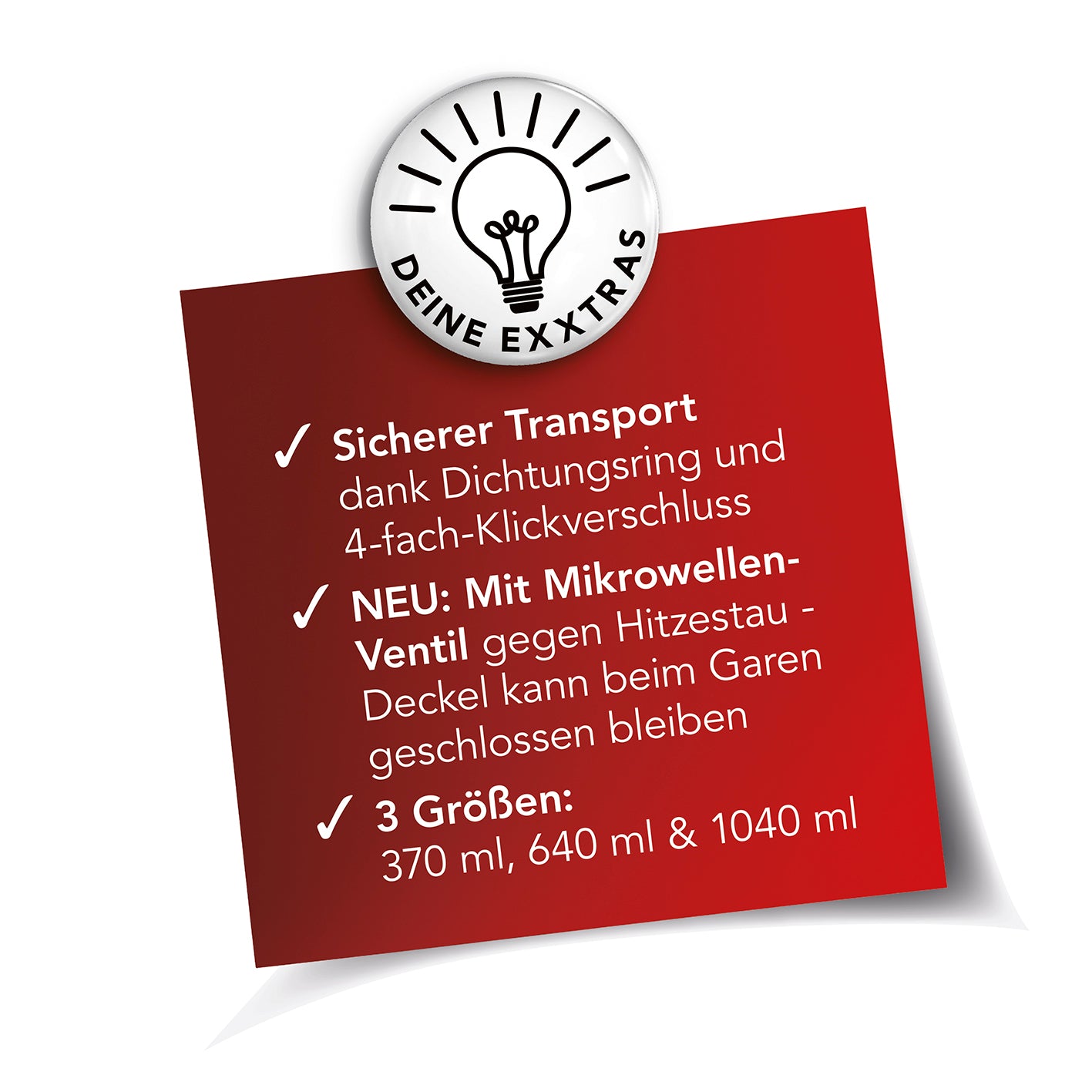 Glas-Frischhaltedosen Klick-it mit Mikrowellen-Ventil, 6-teilig Set, grau, sicherer Transport, Mikrowellenventil, 3 Größen, auslaufsicher.