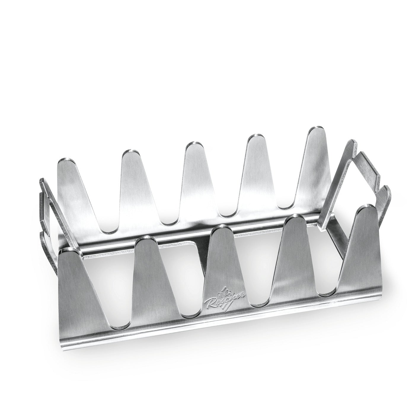 Multi-Grillständer aus Edelstahl zum indirekten Grillen von Fleisch und Fisch für krosse Krusten und saftiges Grillgut.