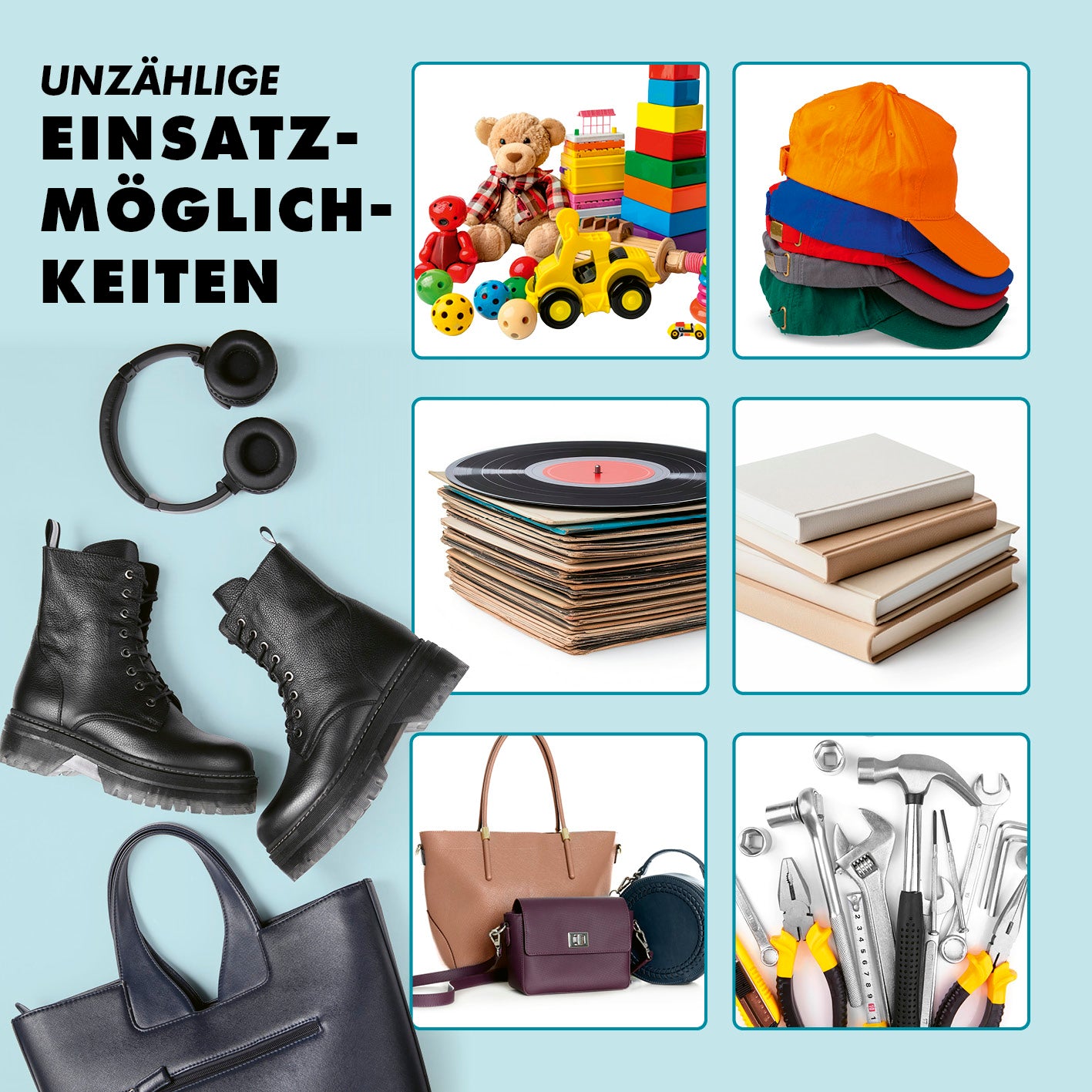 Faltbares Schuhregal mit 6 Fächern, transparenten Fronten, platzsparend und vielseitig für Schuhe, Taschen, Hüte und mehr.