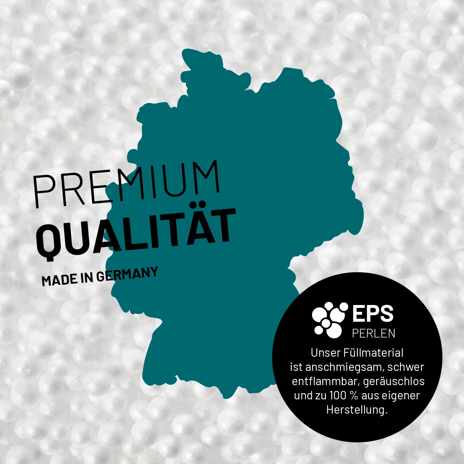 Sitzsack Lounge (320 L) - grüner Sitzsack mit langlebigen EPS-Perlenfüllung, Made in Germany, für indoor & outdoor Nutzung.
