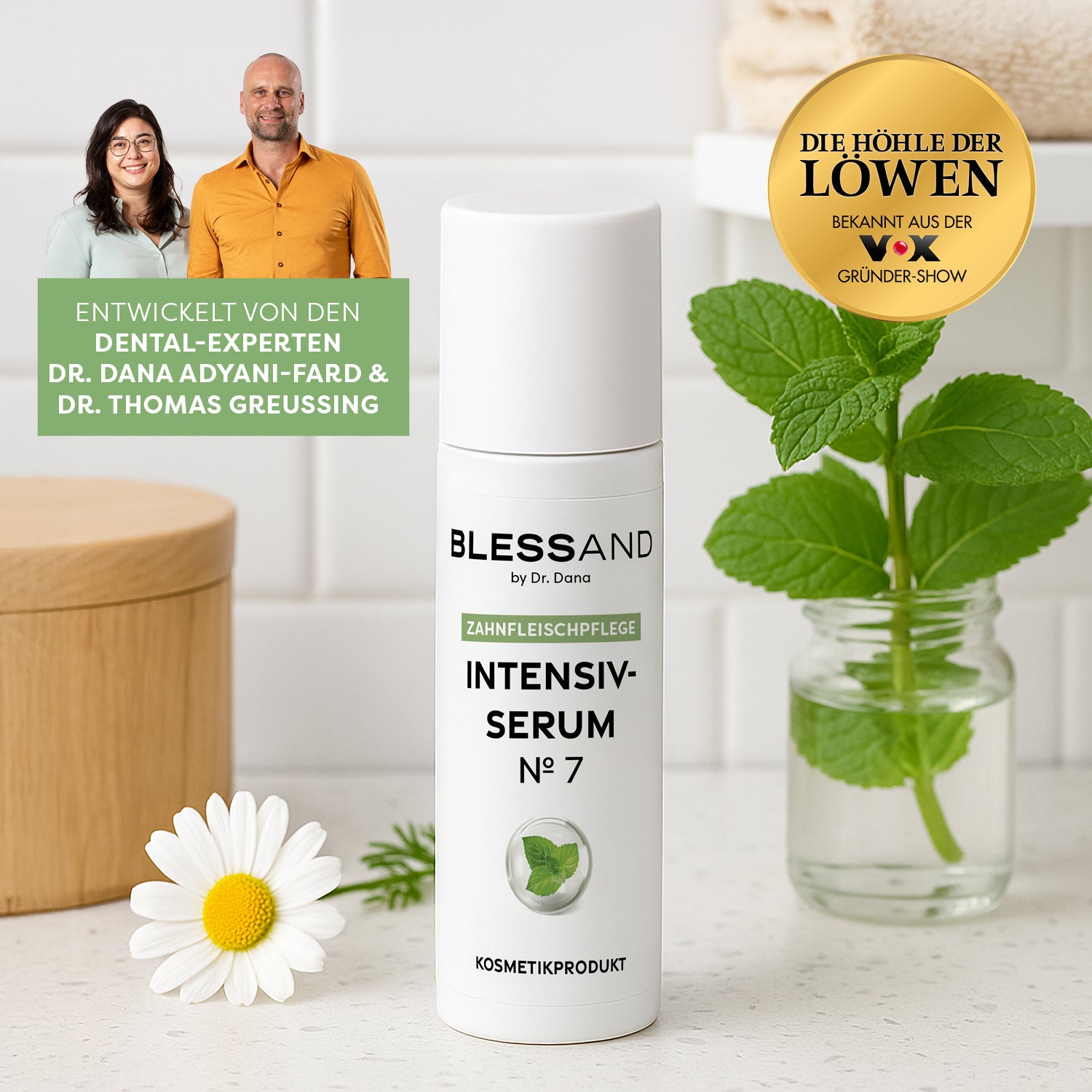 Mundpflege Nr. 7 - 10 ml BLESSAND Intensiv-Serum zur Pflege und Schutz bei Zahnfleischproblemen mit natürlicher Minze.