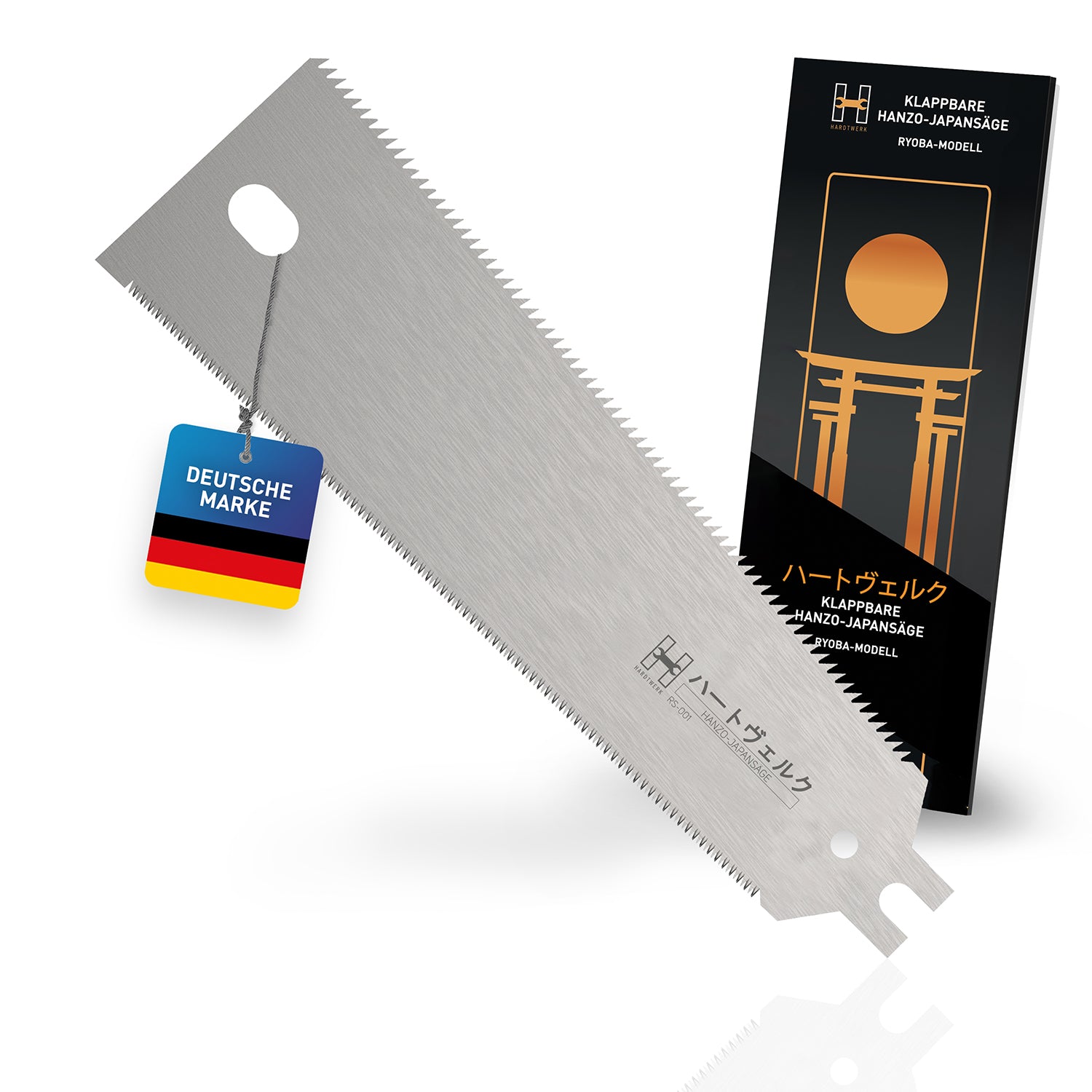 Ersatzsägeblatt für Japansäge Hanzo - 240 mm, doppelseitig gezahnt, SK4-Karbonstahl, kompatibel mit Hanzo Ryoba, deutsche Markenqualität.