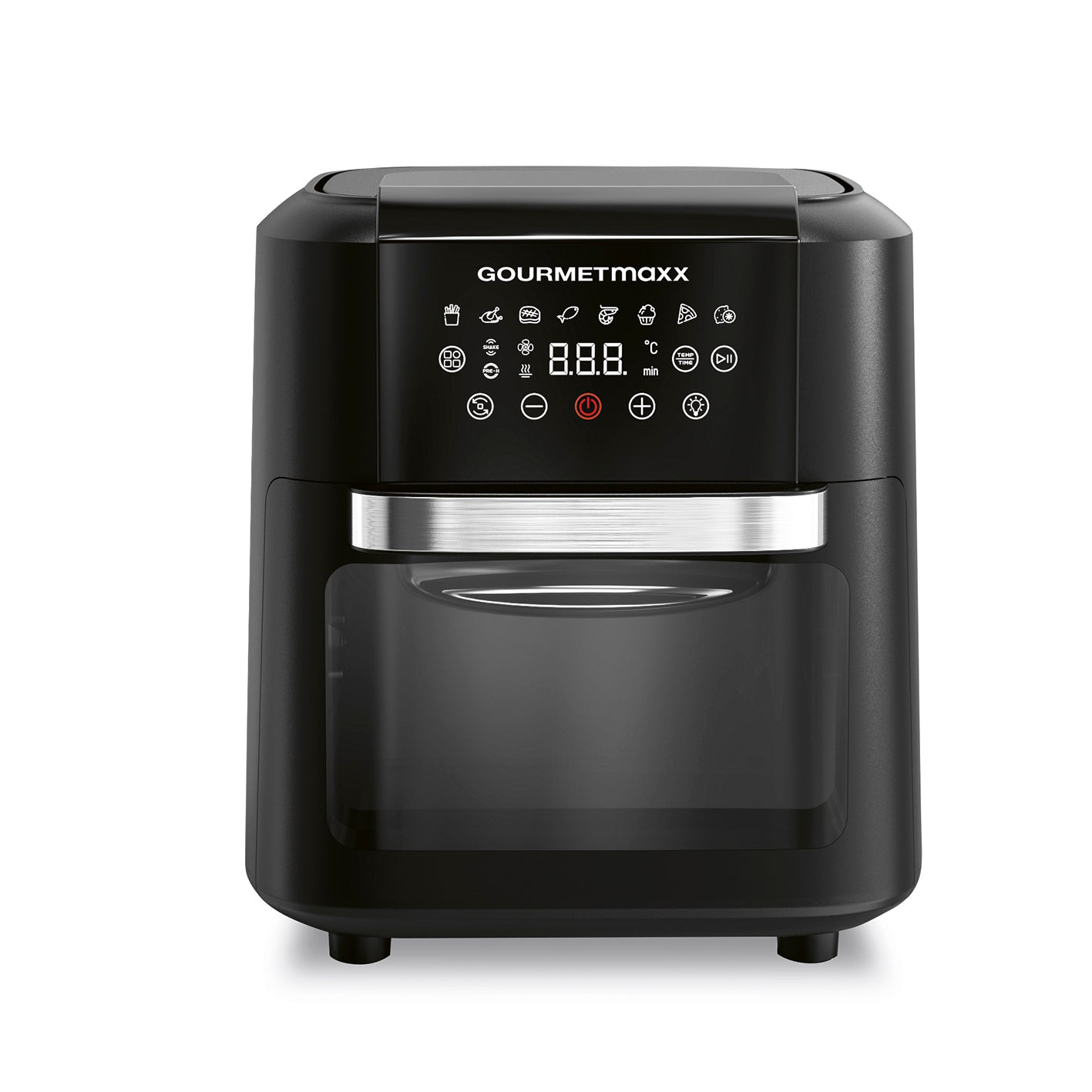 4in1-Heißluftfritteuse mit Touchdisplay - 11 L, XXL-Garraum, fettarmes Garen, Timer, Shake-Reminder, automatische Abschaltung