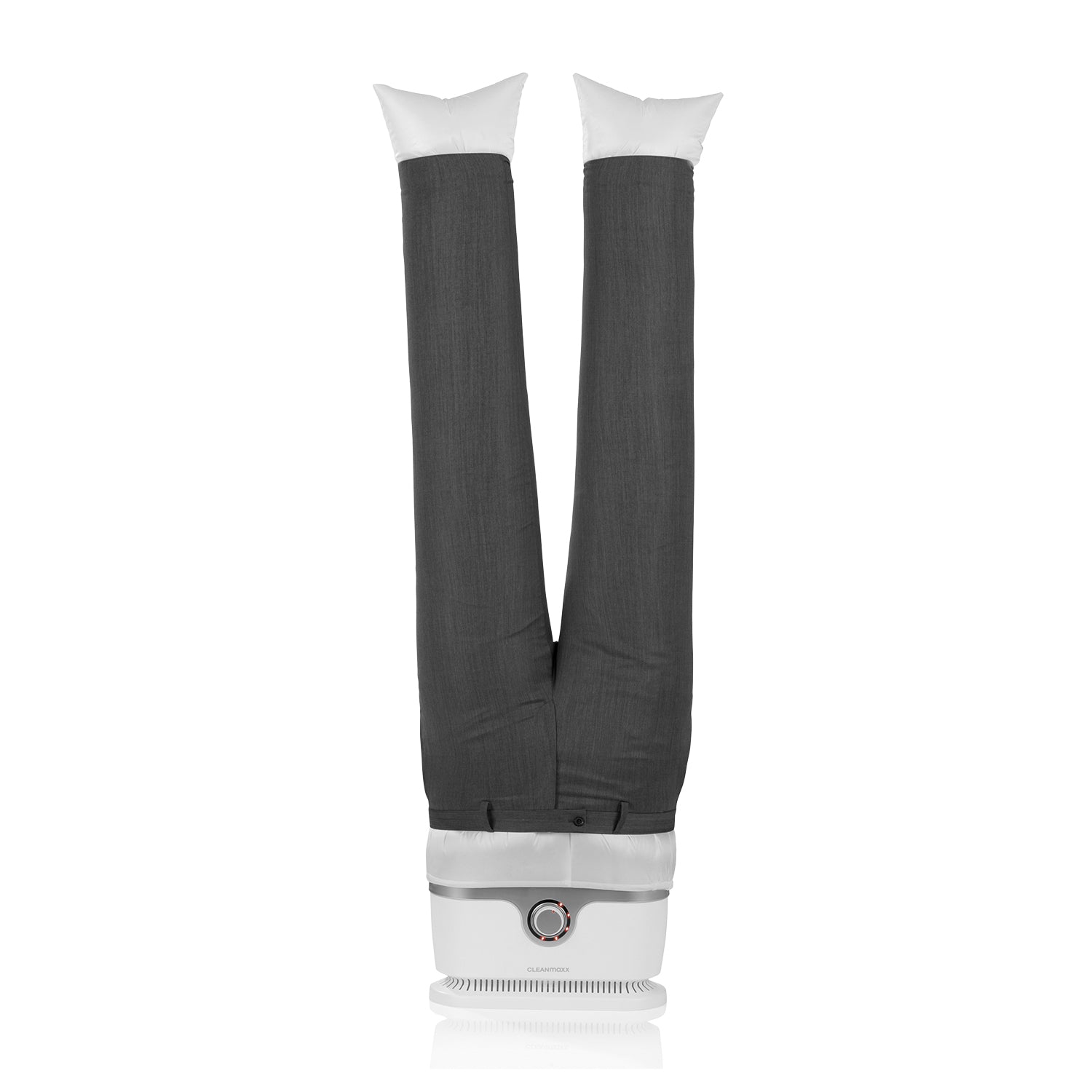 Bügler-Aufsatz für Hosen - silber/weiß zur automatischen Trocknung und Bügeln von Hosen schonend und zeitsparend.