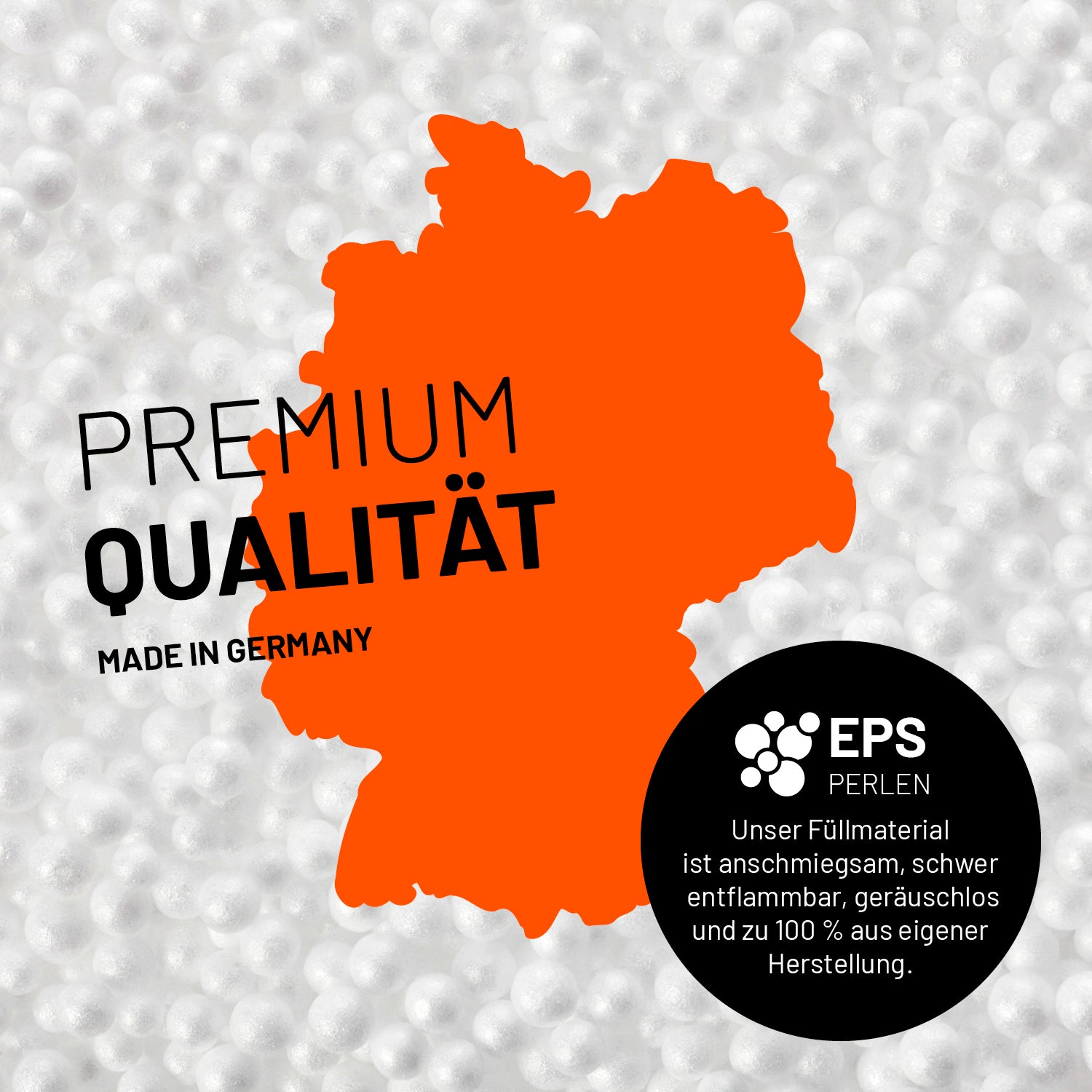 Sitzsack Classic XXL (380 L) mit hochwertigen EPS-Perlen, made in Germany, für drinnen und draußen, langlebig und formanpassend.