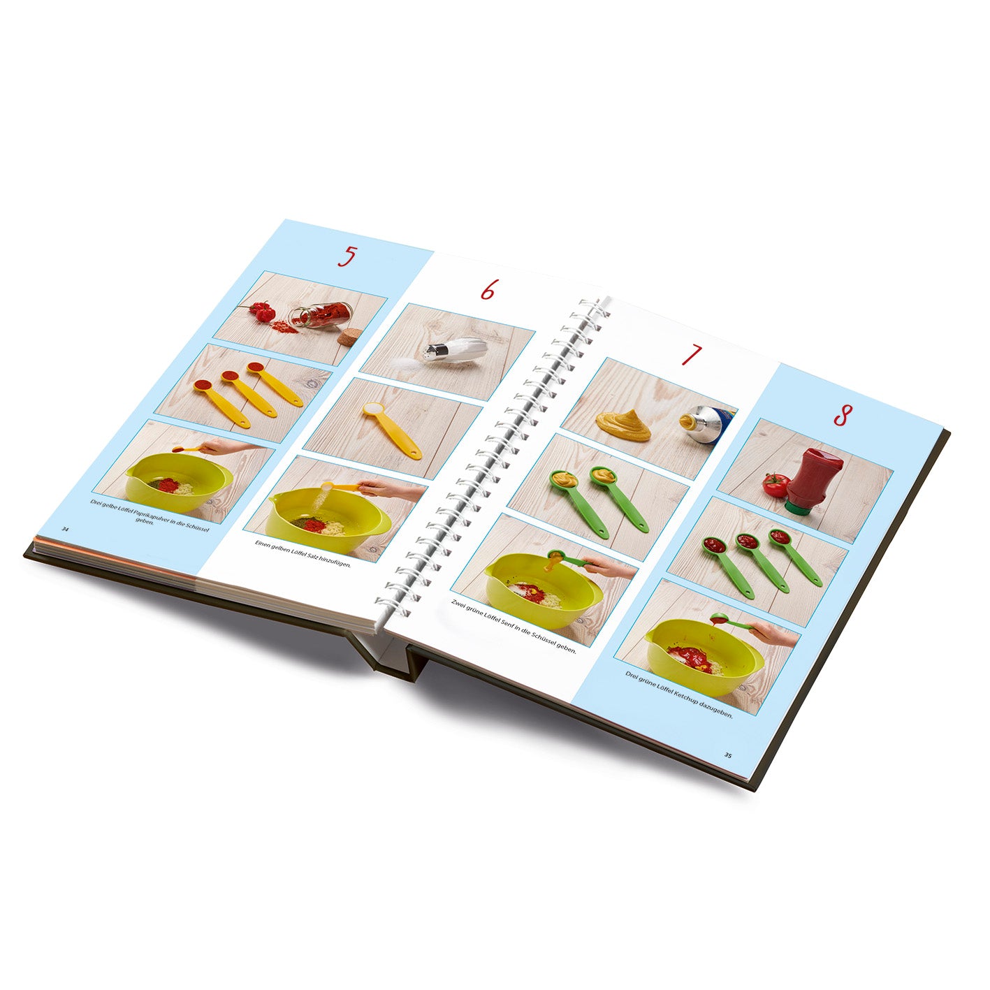 Rezeptbuch inkl. Messbecher-Set - Band 5 - Ofen-Rezepte für die ganze Familie zeigt Schritt-für-Schritt Zubereitung mit Messbechern.