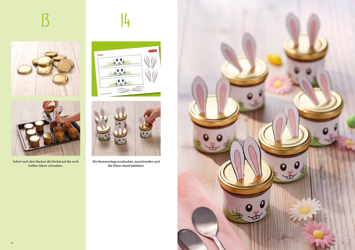 Rezeptbuch (Ergänzungsexemplar ohne Messbecher) - Band 8 - Kreative Motivkuchen mit Osterhasen-Gläsern als Dekoidee.