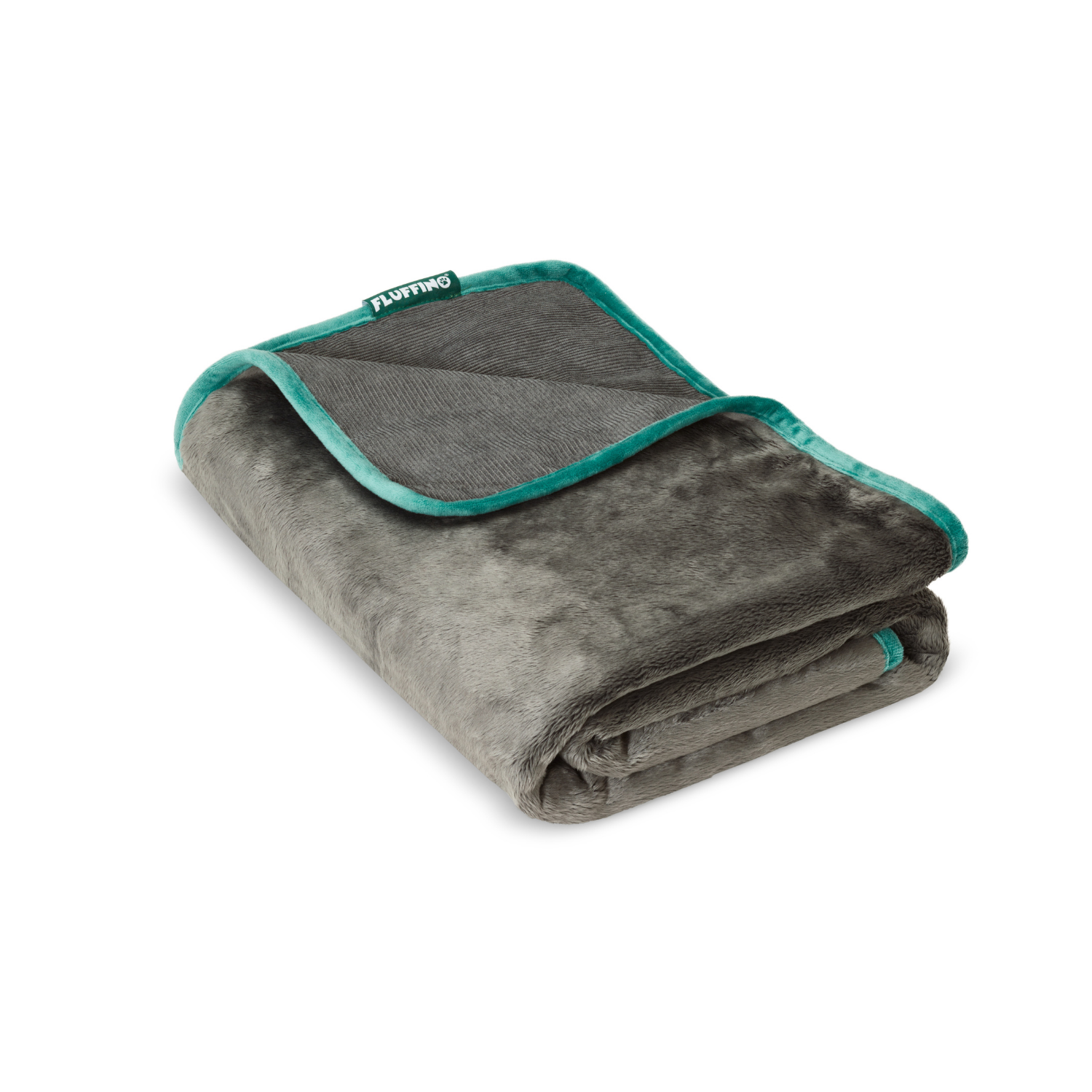 Hundedecke/ Wendedecke /Kuscheldecke - 150x100 cm - Grau aus weichem Kuschelstoff und robustem Cord, wendbar und waschmaschinenfest.