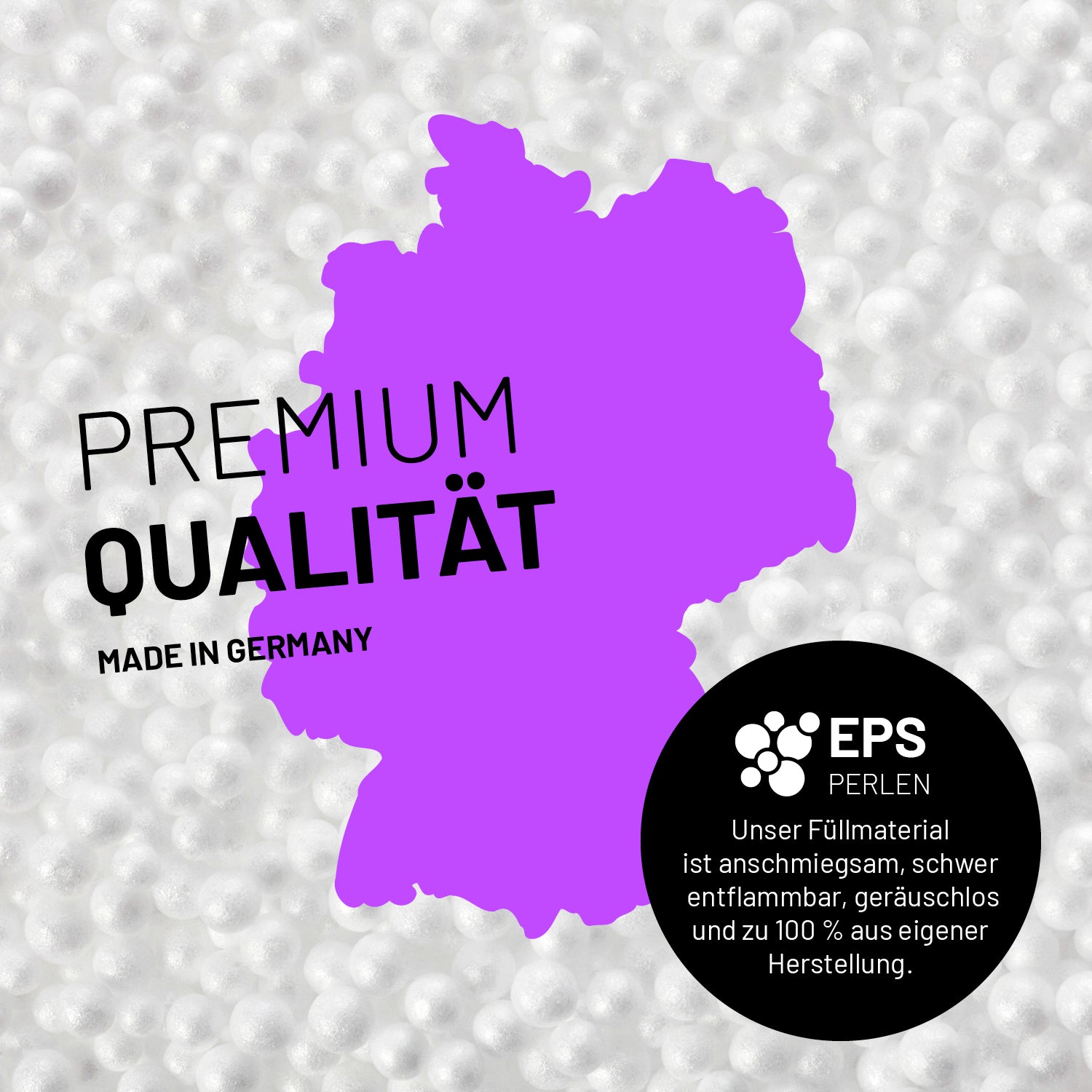 Sitzsack Classic XXL (380 L) mit hochwertigen EPS-Perlen, made in Germany, für drinnen und draußen, langlebig und komfortabel.