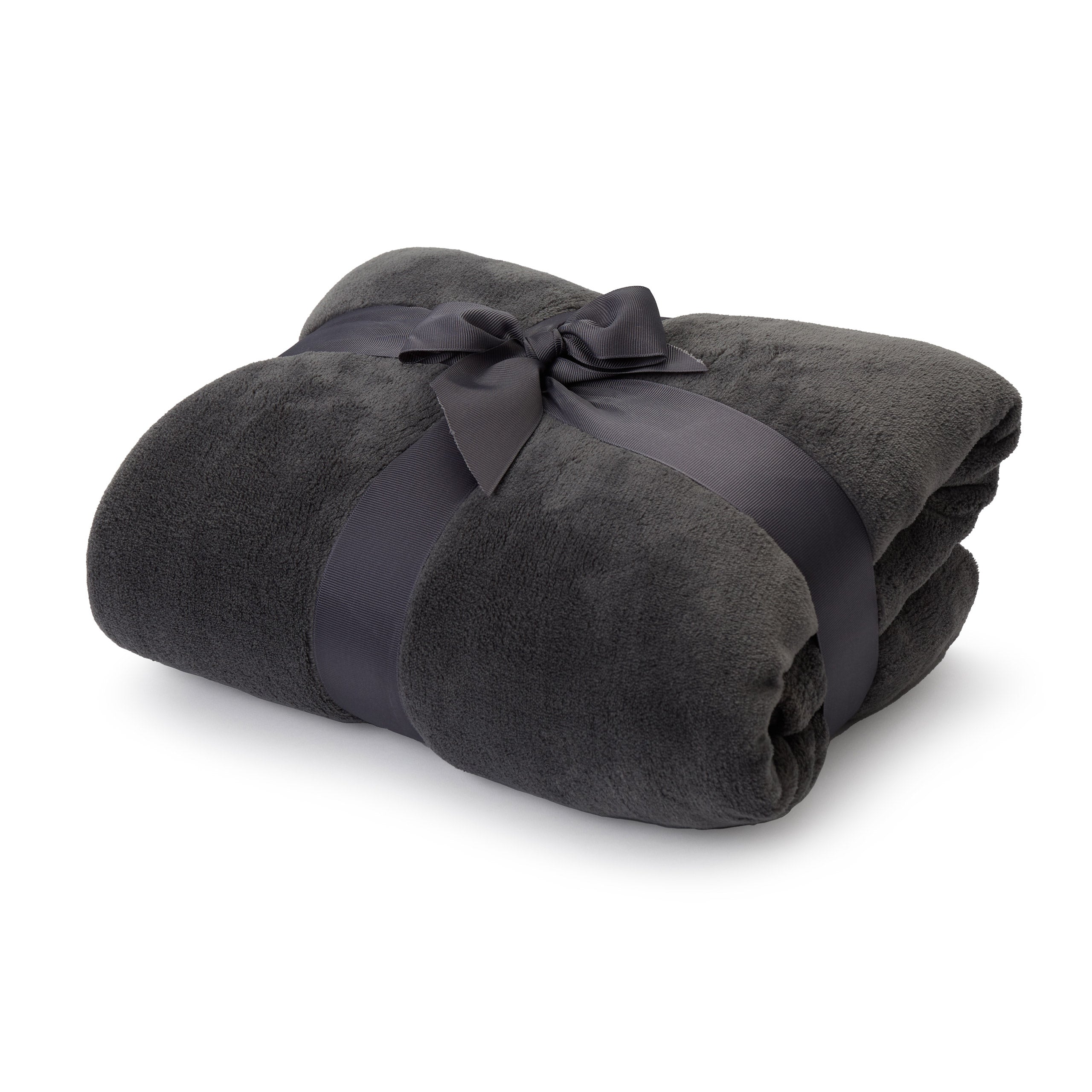 Kuscheldecke - 150x200 cm - Sofadecke & Tagesdecke - Grau aus weichem Coral-Fleece, pflegeleicht und waschbar bei 30°C.