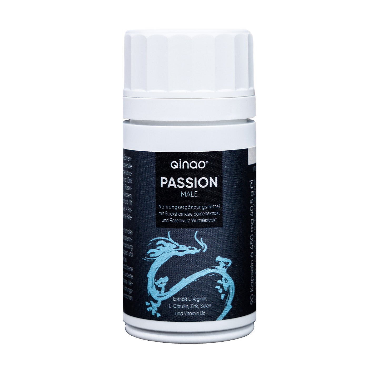 Nahrungsergänzungsmittel PASSION MALE – 90 Kapseln mit Bockshornklee, Rosenwurz, Magnesium, Zink, Vitamin B6, vegan, zuckerfrei, glutenfrei.