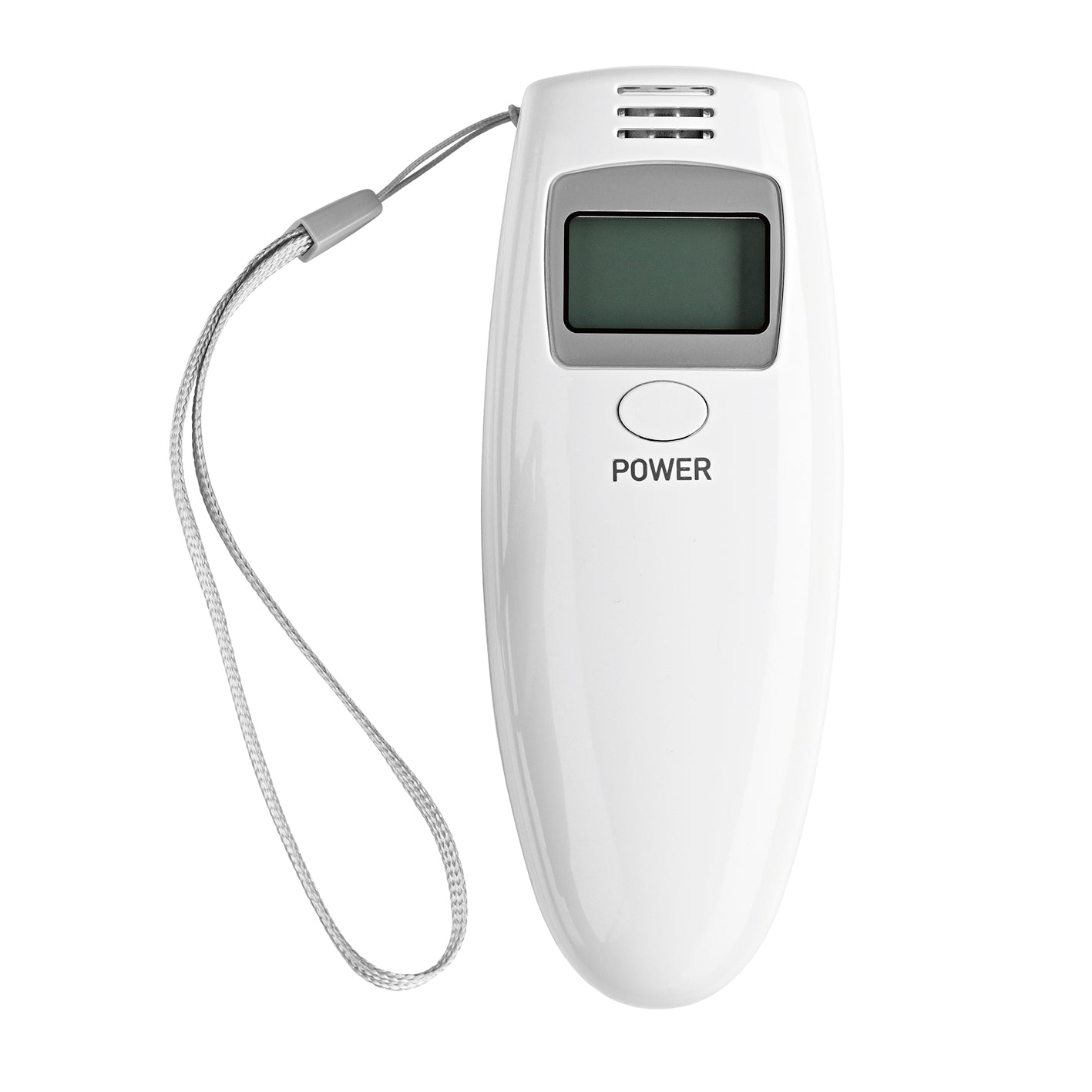 Alkoholtester mit LCD-Display, kompakt, leicht bedienbar mit akustischem Signal und automatischer Abschaltung für schnelle Messungen.