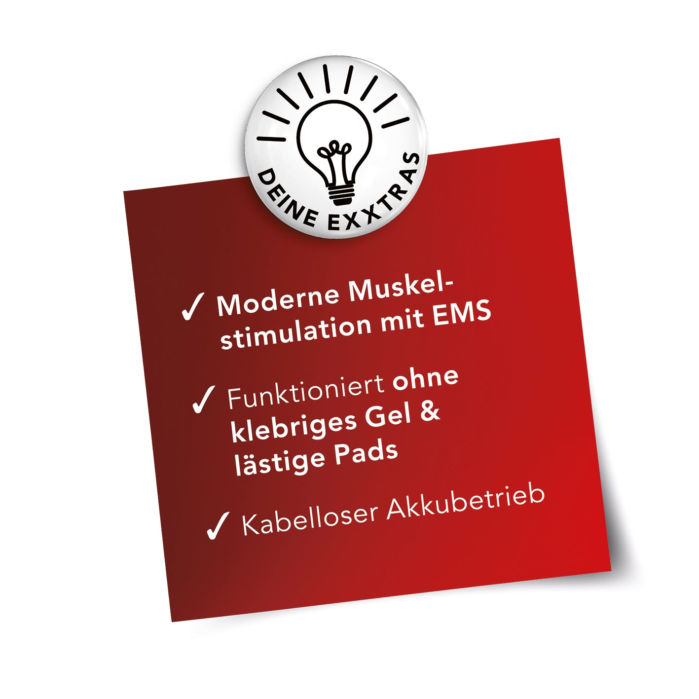 Bauchmuskelgürtel EMS mit 6 Programmen, 9 Intensitätsstufen, kabellosem Akku und silikonleitfähigen Elektroden, unisize schwarz.
