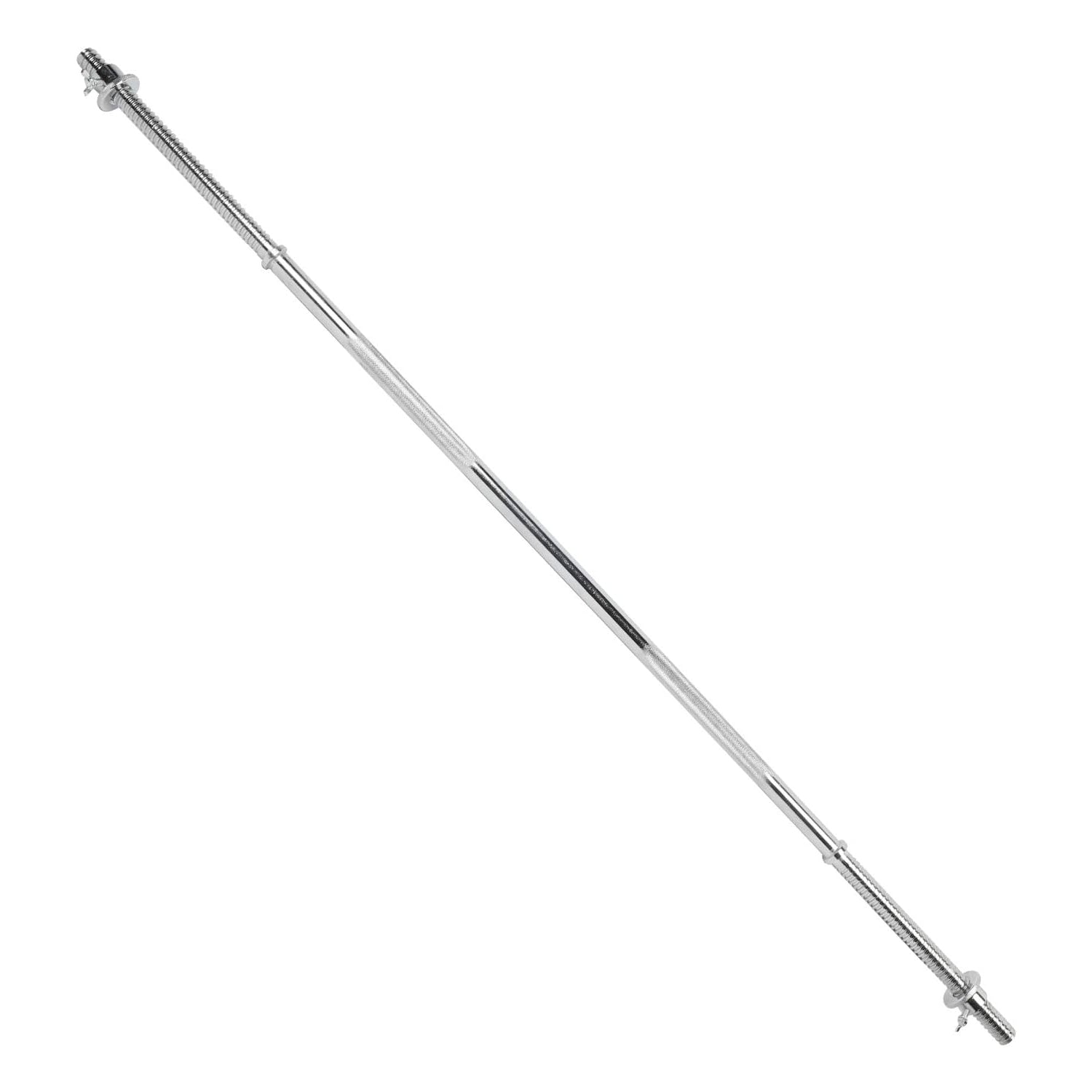 Langhantel-Stange - 120 cm aus Gusseisen, rutschfest, 25 mm Durchmesser, für vielfältige Kraftübungen und Hantelscheiben geeignet.