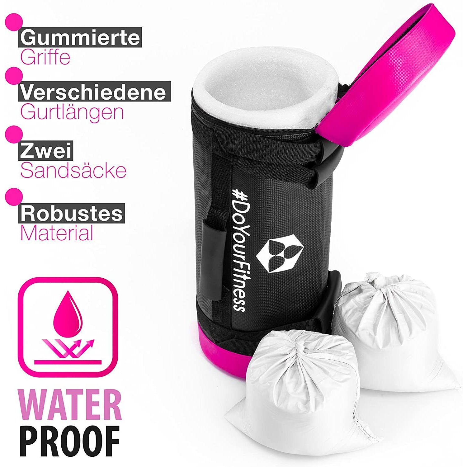 Corebag Sandsack Carolous - Fitness Power Bag 8 kg mit wasserdichtem, robustem Nylon und Gummigriffen für intensives Functional Training.