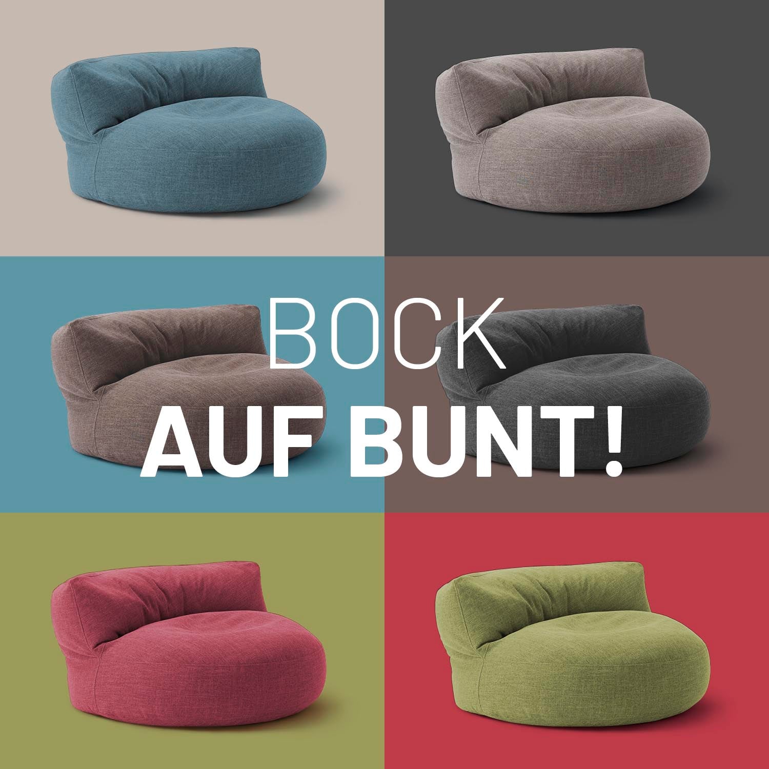 Interior Line Sitzsack-Lounge (320 L) in sechs trendigen Farben, weich, innen mit Innensack, für komfortables Sitzen und Liegen indoors.