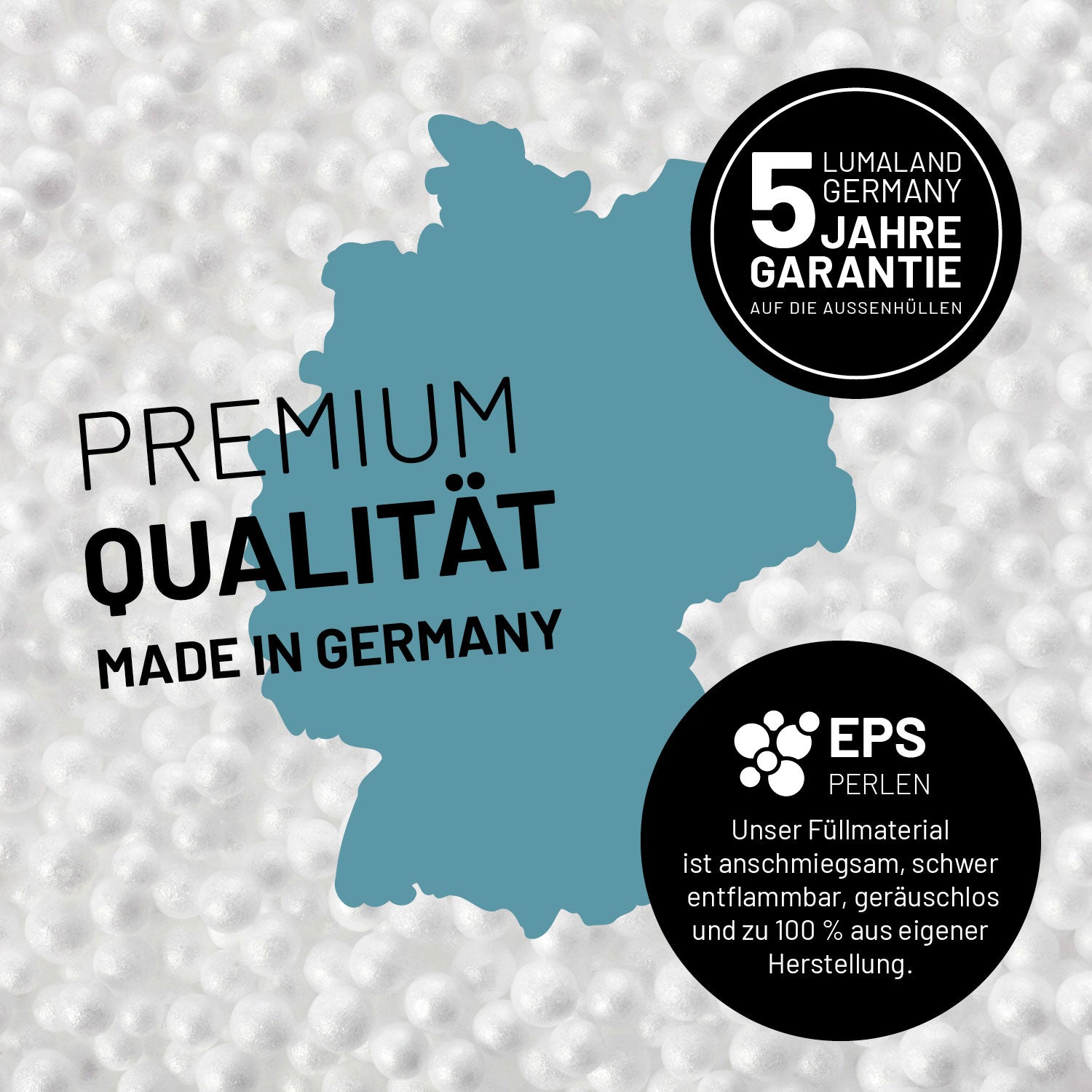 Sitzsack Interior Line (300 L) - Braun, weich, modern, mit hochwertigen EPS-Perlen, 5 Jahre Garantie, made in Germany, innenwaschbar.
