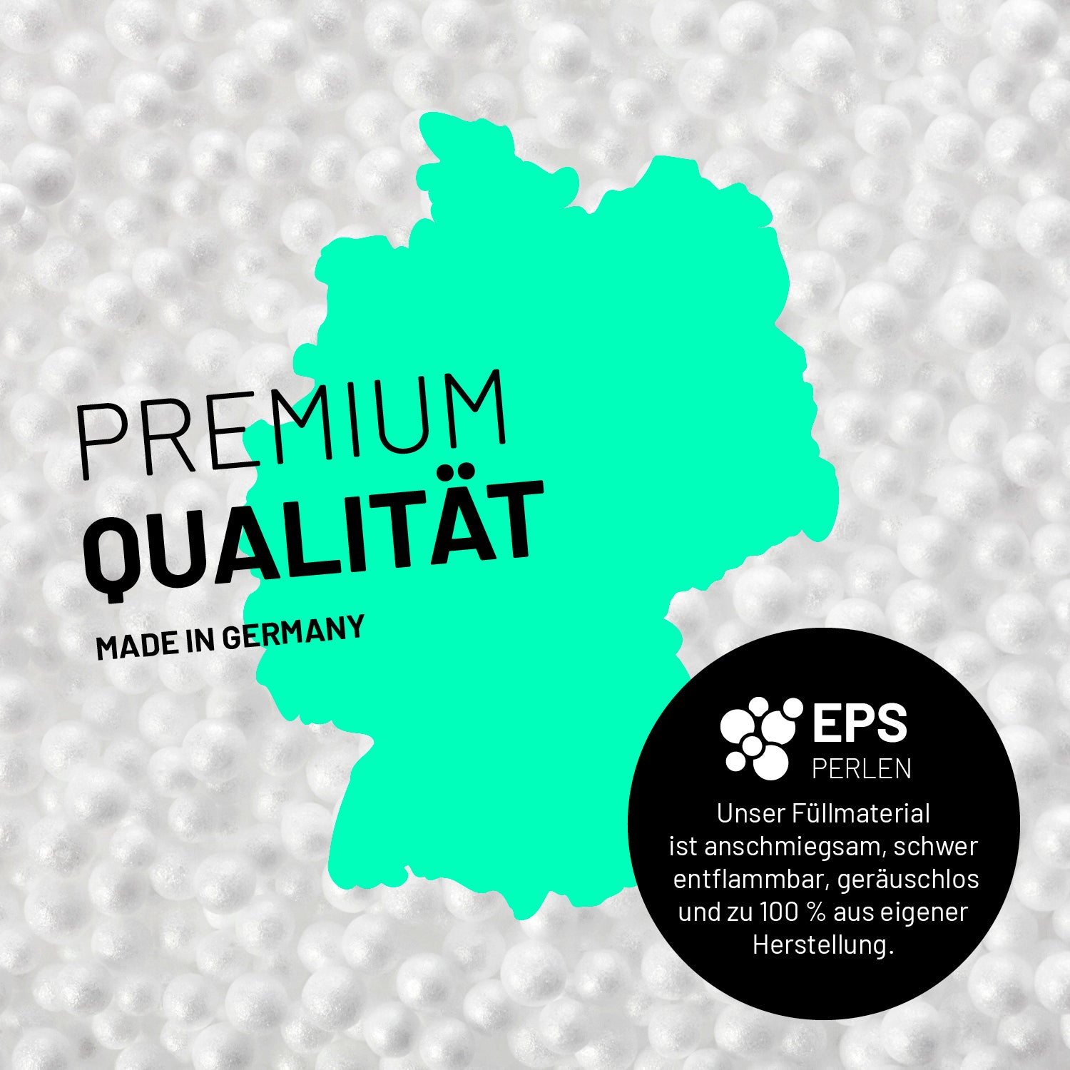 Sitzsack Drops (300 L) mit hochwertigen, anschmiegsamen EPS-Perlenfüllung, hergestellt in Deutschland, für drinnen und draußen.