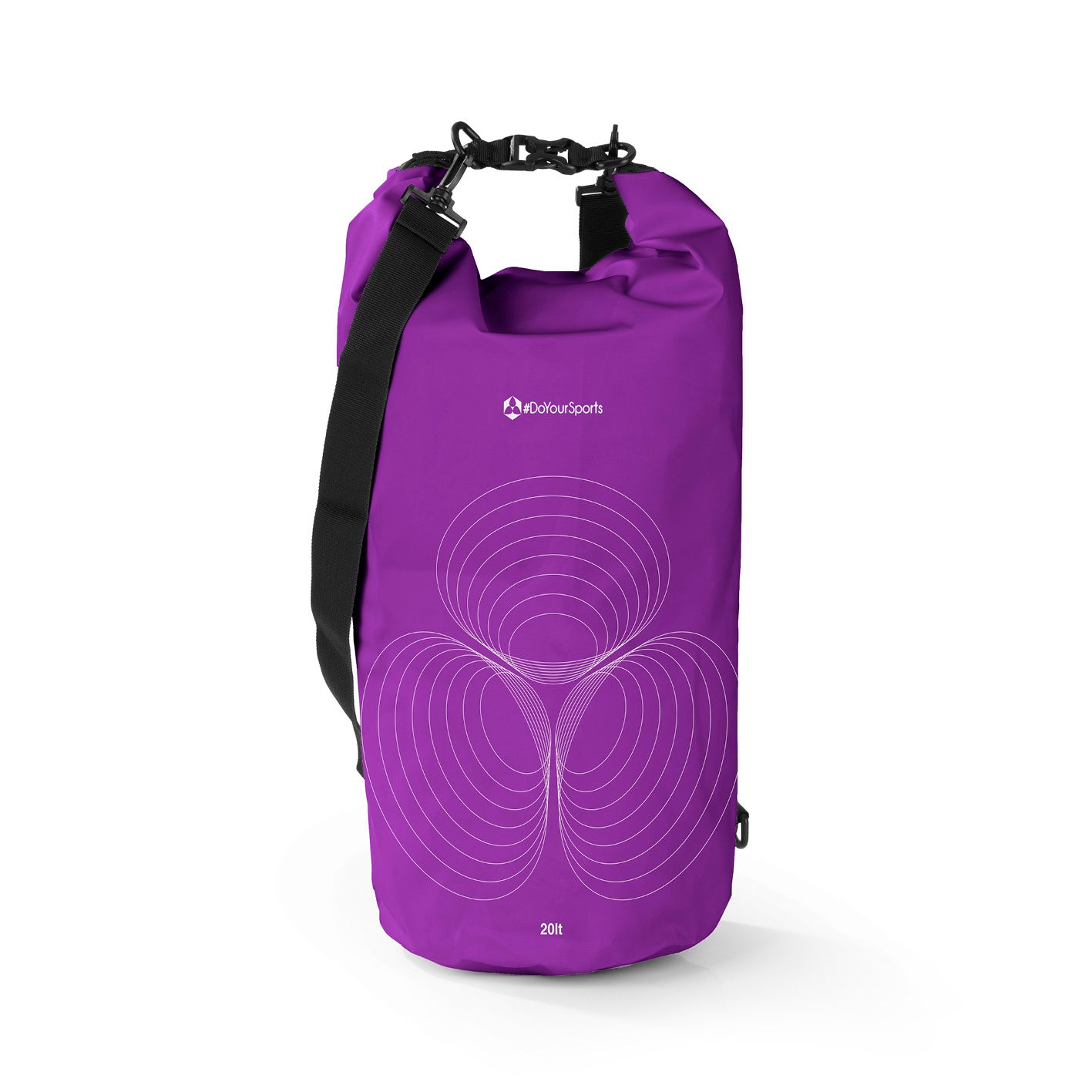 Dry Bag 20L - Lila, wasserdichter Outdoor-Rucksack mit UV-Schutz, robustem Rolltop und verstellbarem Schultergurt für Abenteuer.